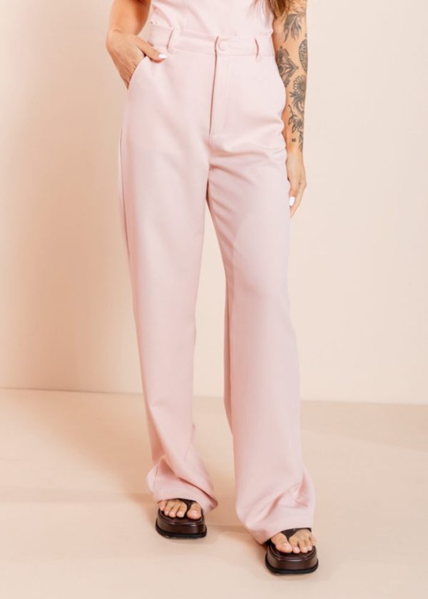 Calça Pantalona Alfaiataria Blush Suzy Pkd